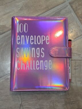 Holographic '100 Envelope Savings Challenge' Binder